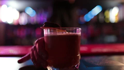 Ready-made drinks are on the bar ready to be consumed. Stock Footage 247075028