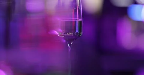 Ready-made drinks are on the bar ready to be consumed. Stock Photos