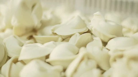 Ready-made falling dumplings with meat Stock Footage 85600929