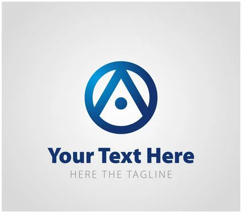 A ready-made logo in the shape of letters A and O or numbers 1 and 0. Ready logo Stock Illustration