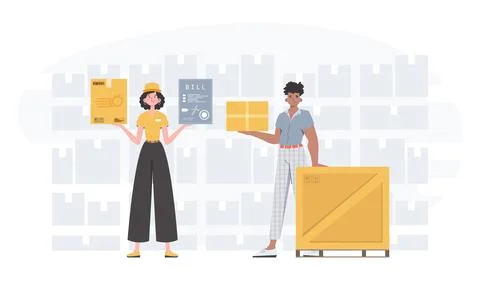 Ready made poster on the topic Products for the home. about food delivery. .. Stock Illustration