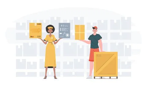 Ready made poster on the topic Products for the home. about food delivery. .. Stock Illustration
