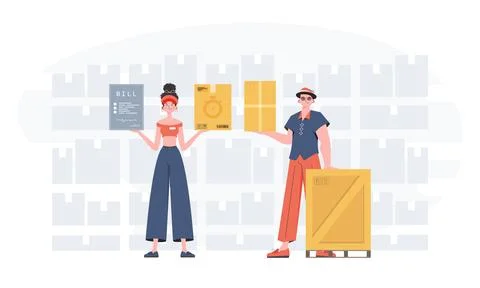 Ready made poster on the topic Products for the home. about food delivery. Fo 库存插图