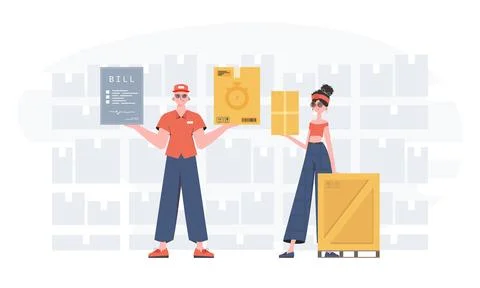 Ready made poster on the topic Products for the home. about food delivery. Fo Stockillustratie