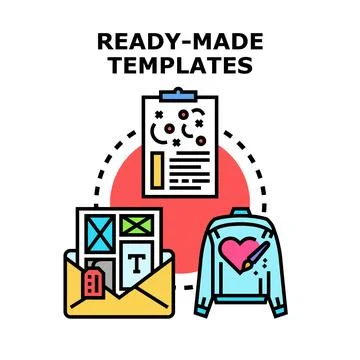 Ready made templates creating design and branding solutions Stock Illustration
