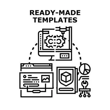 Ready made templates for digital design and development Stock Illustration