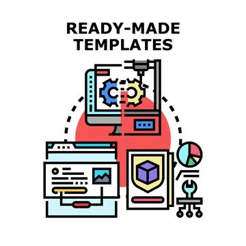 Ready made templates for digital design and development Stock Illustration