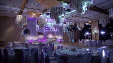 Ready-made work of the wedding Decorator Stock Footage 81674407