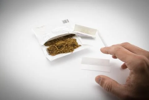 Ready to make a cigarette Stock Photos