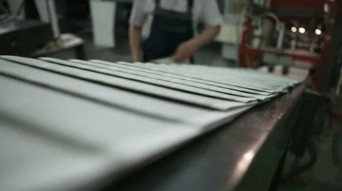 Ready newspaper on production line Video stock 39234292