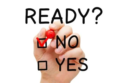 Ready No Yes Check Mark Concept 스톡 사진