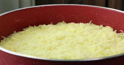 Ready pilaf, rice dish close up Stock Footage 133647515