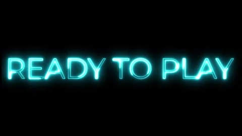 Ready To Play Neon Text Animation | Gaming and Start Screen Motion Design Stock Footage 320391466