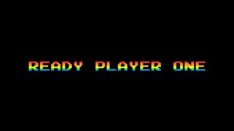 Ready Player One Color 4k No F/X - Arcade game screen - Motion Graphic Loop Video stock 101076246