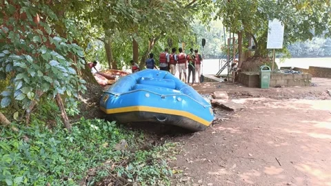 Ready to Raft. Stock Footage 211805572