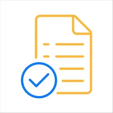 Ready report. Home office. Vector icon. Stock Illustration