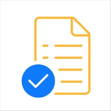 Ready report. Home office. Vector icon. Stock Illustration