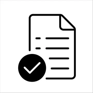 Ready report. Home office. Vector icon. Stock Illustration