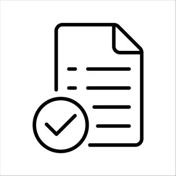 Ready report. Home office. Vector icon. Stock Illustration