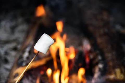 Ready to roast marshmallow Stock Photos