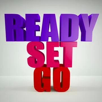 Ready, set, go Stock Illustration