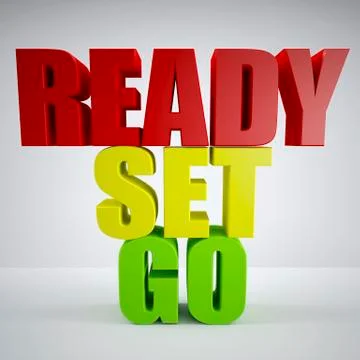 Ready, set, go sign Stock Illustration