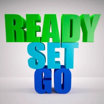 Ready, set, go sign Stock Illustration