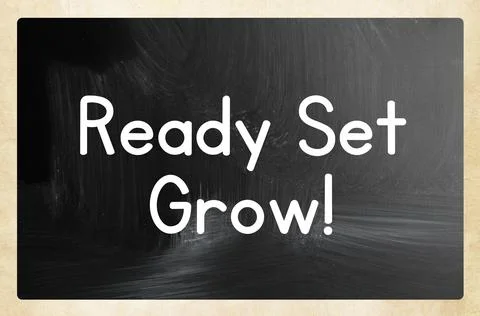 Ready set grow concept Stock Photos