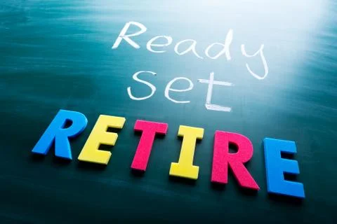 Ready, set, retire Stockfoto's