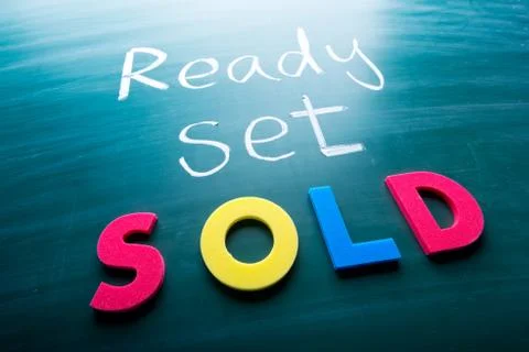 Ready, set, sold! Fotos Stock