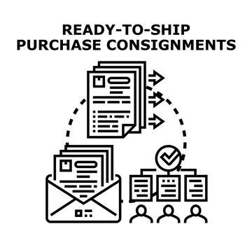Ready shipping purchase consignment documents business concept イラスト素材