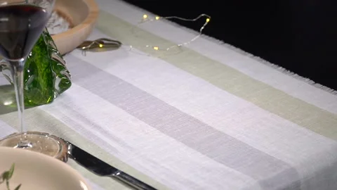 Ready steak served on the table. slow motion Stock-Footage 101659108