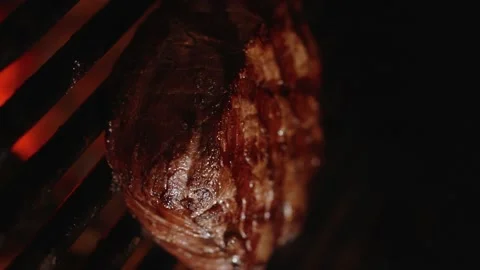 Ready steak. Slow motion. 120 fps. Vertical video Stock Footage 172440025