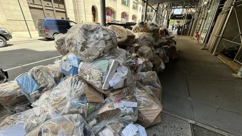 Ready for trash pickup Foto stock