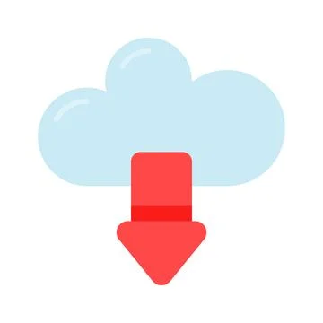 Ready to use flat icon of cloud download in editable style, up for premium use Stock Illustration
