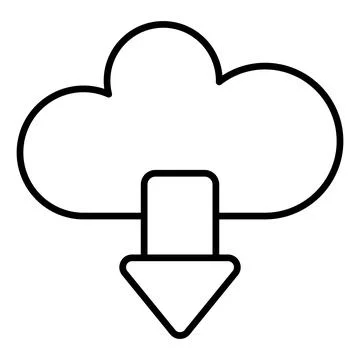 Ready to use flat icon of cloud download in editable style, up for premium use Stock Illustration