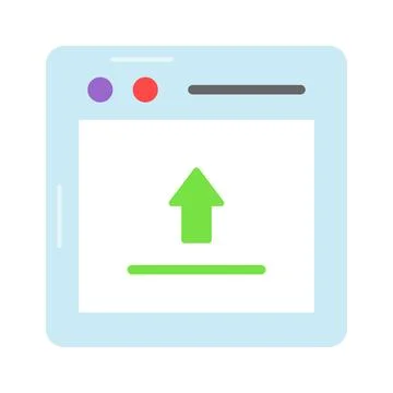 Ready to use flat icon of web uploading in editable style, up for premium use Stock Illustration