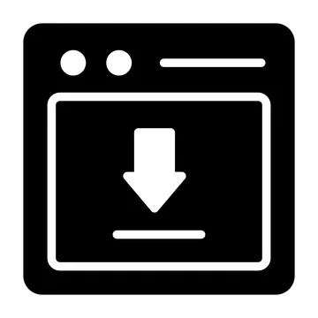 Ready to use flat icon of web downloading in editable style, up for premium use Stock Illustration