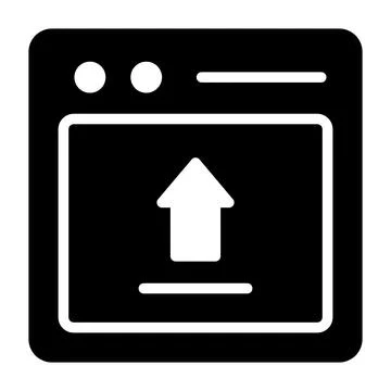 Ready to use flat icon of web uploading in editable style, up for premium use Stock Illustration