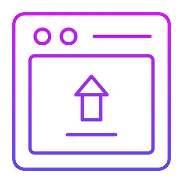 Ready to use flat icon of web uploading in editable style, up for premium use Stock Illustration