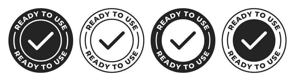 Ready to use icon. Ready to use food label. Easy using product vector illus.. Stock Illustration