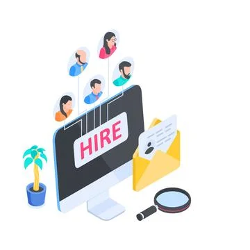 Ready to use isometric illustration of professional website content optimization Stock Illustration