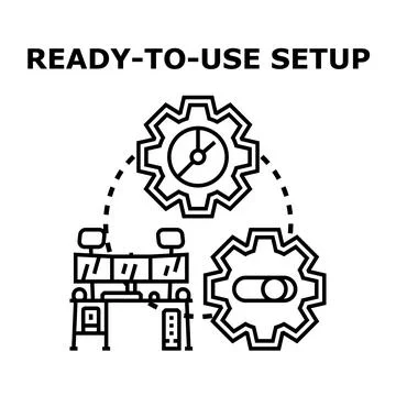 Ready to use setup computer workspace concept イラスト素材
