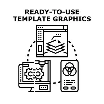 Ready to use template graphics design ecosystem Stock Illustration