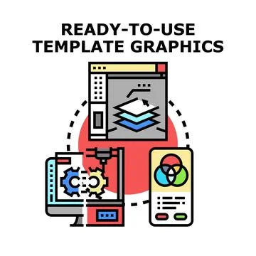 Ready to use template graphics design ecosystem イラスト素材