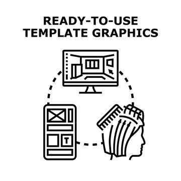 Ready to use template graphics development concept vector Stock Illustration