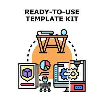 Ready to use template kit concept vector illustration Stock Illustration