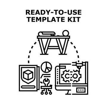 Ready to use template kit concept vector illustration Stock Illustration
