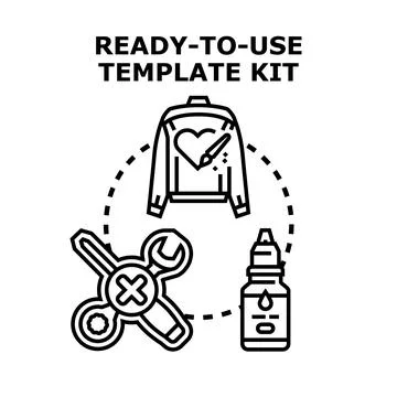 Ready to use template kit for creative customization Stock Illustration