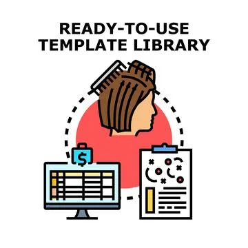 Ready to use template library developing business concepts Stock Illustration